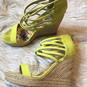 Bright Yellow Wedges